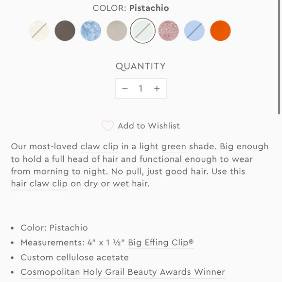 Emi Jay Big Effing Clip in Pistachio - Picture 7 of 7